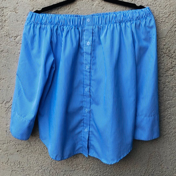 Striped off the shoulder top size: - Picture 6 of 6